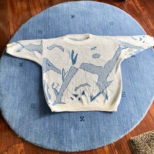 Vintage 80s 90s Abstract Knit Sweater